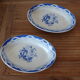 Deux raviers bleus "Odette" Digoin Sarreguemines