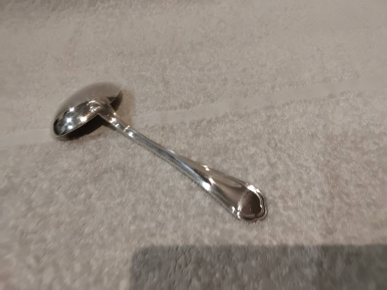 Christofle Spatours silver plated sauce spoon, 17.8cm