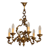 Bronze chandelier with 6 branches