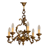 Bronze chandelier with 6 branches