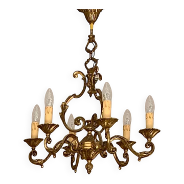 Bronze chandelier with 6 branches
