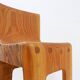 Sculptural high chair in brutalist style made of solid oak.