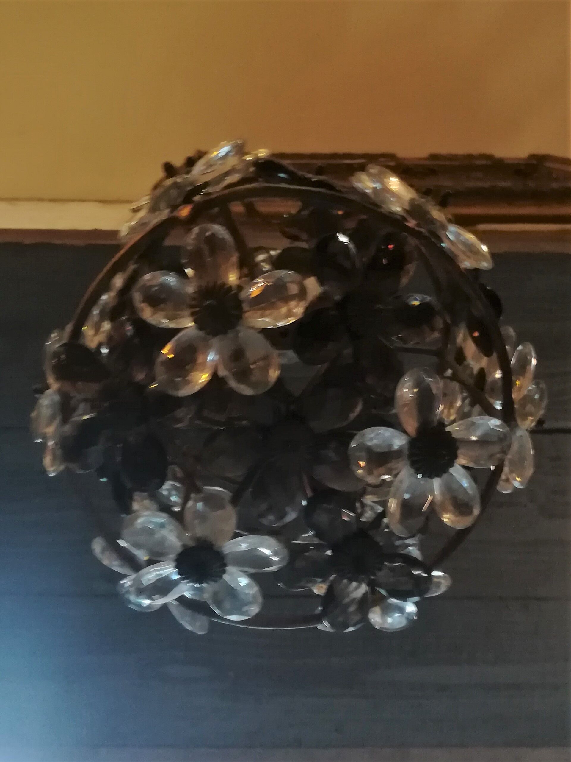 Chandelier with flowers in tassels