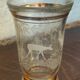 Vase sérigraphié à décor de biche et de cerf années 40