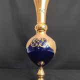 Gold and midnight blue vase