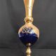 Vase or et bleu nuit