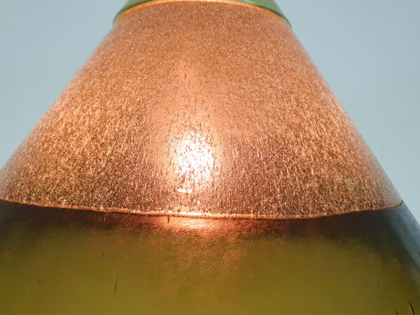 Suspension en verre bulles brun par Peill et Putzler, Allemagne 1960's