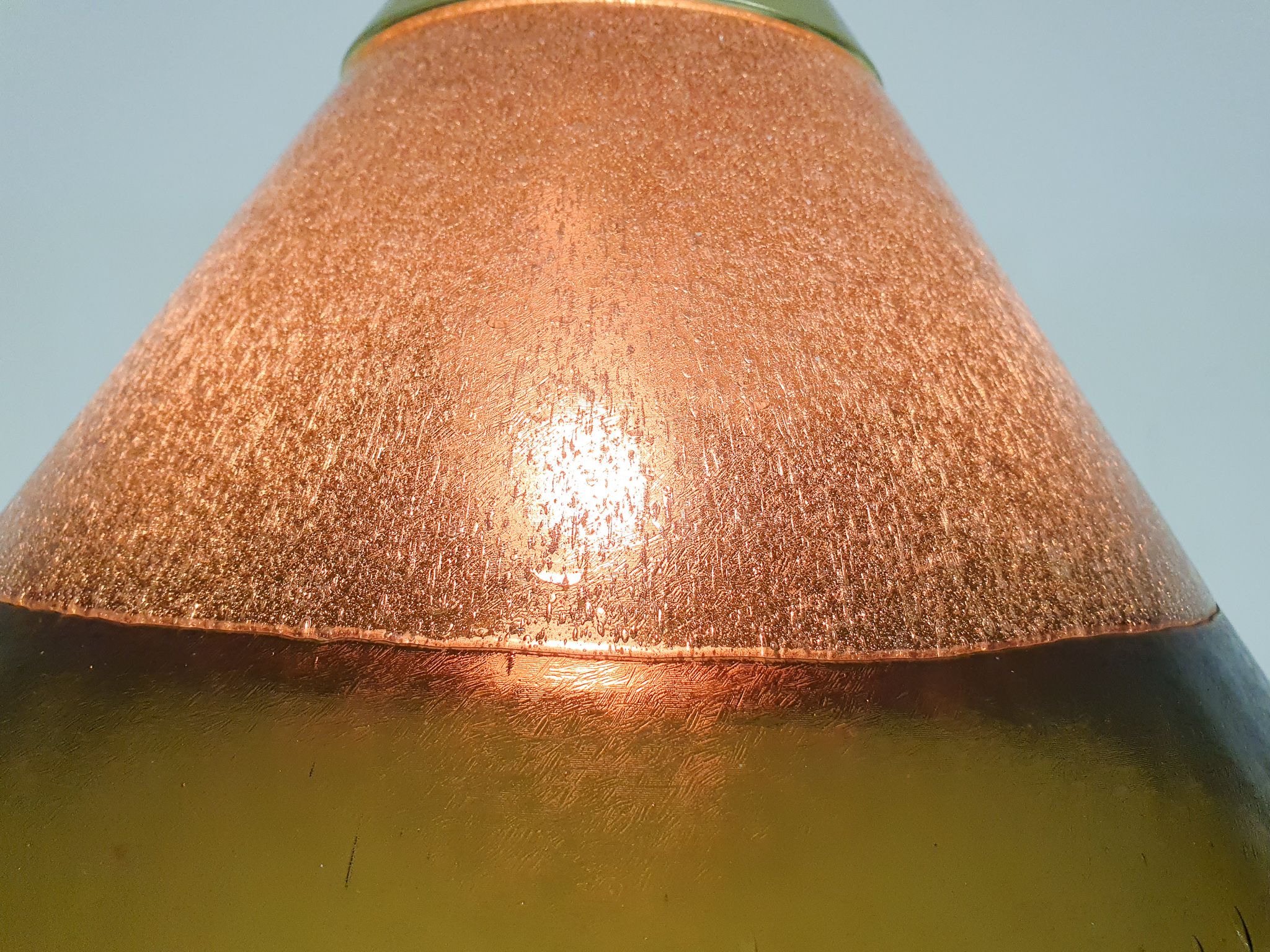 Suspension en verre bulles brun par Peill et Putzler, Allemagne 1960's
