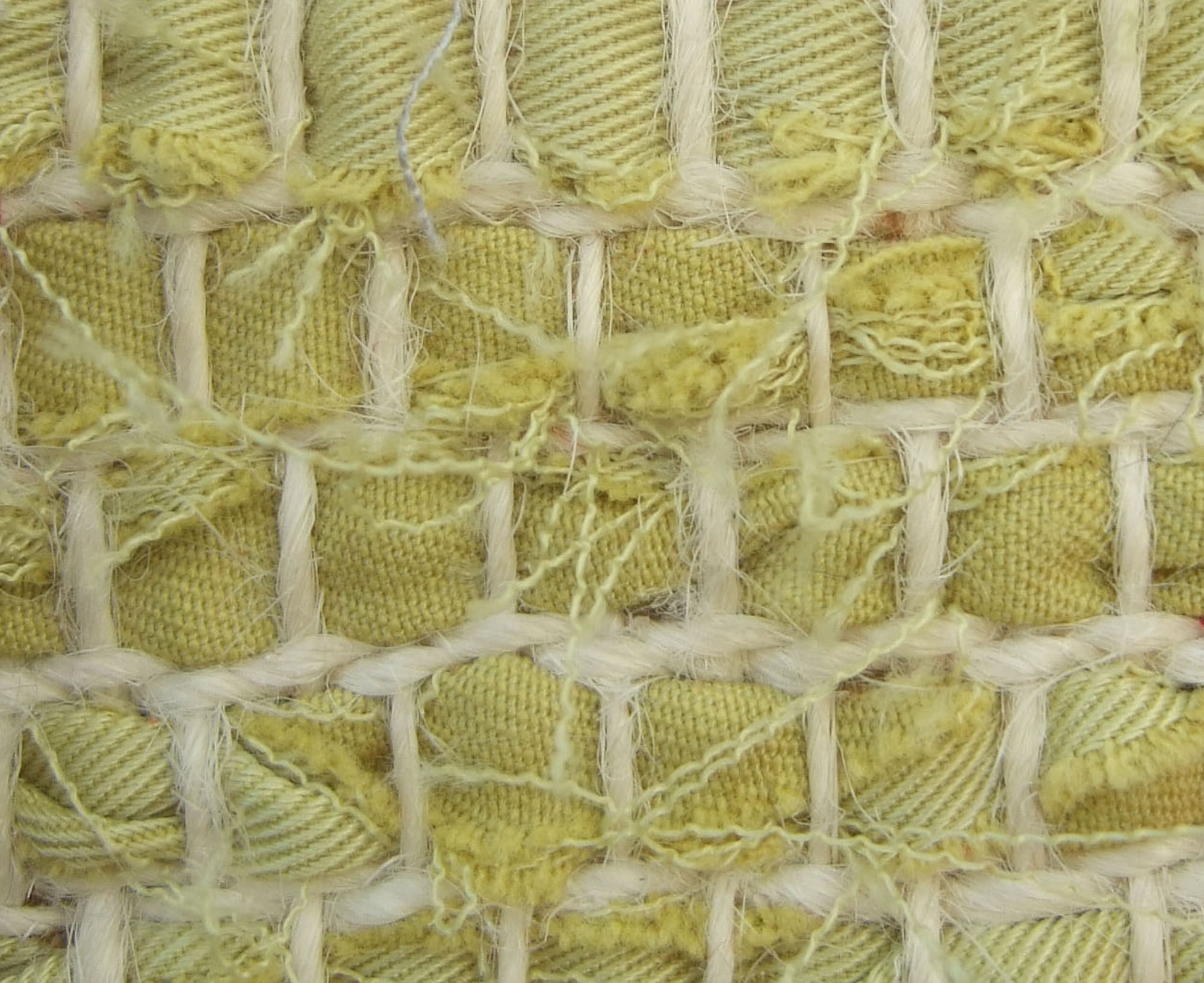 Contemporary handmade orange motive cotton wall decor