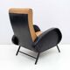 Pair of Marco Zanuso Mid-Century Modern Italian Leather Reclining Armchairs