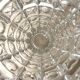 70s glass vase, 30 cm