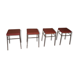 Suite of 4 stools 80s