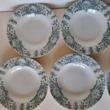 6 deep plates in Saint Amand earthenware, Persian model