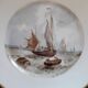 2 vintage signed plates with a sea decor
