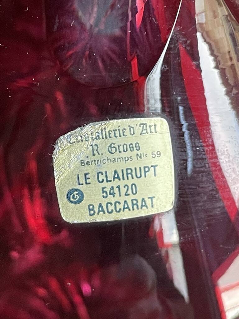 Overlay cut crystal carafe – Cristallerie d’Art Roger Gross Le Clairupt Baccarat