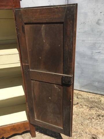 Old rustic farmhouse cabinet in fruit wood