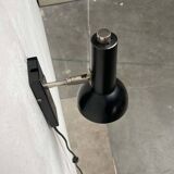 Mid-century German black minimalist wall lamp by Hustadt, 1960s.