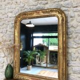 Louis-Philippe mirror 19th century, gold with gold leaf, mercury ice 102x77.5cm