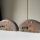 Pair of danish copper vintage outdoor wall lamps