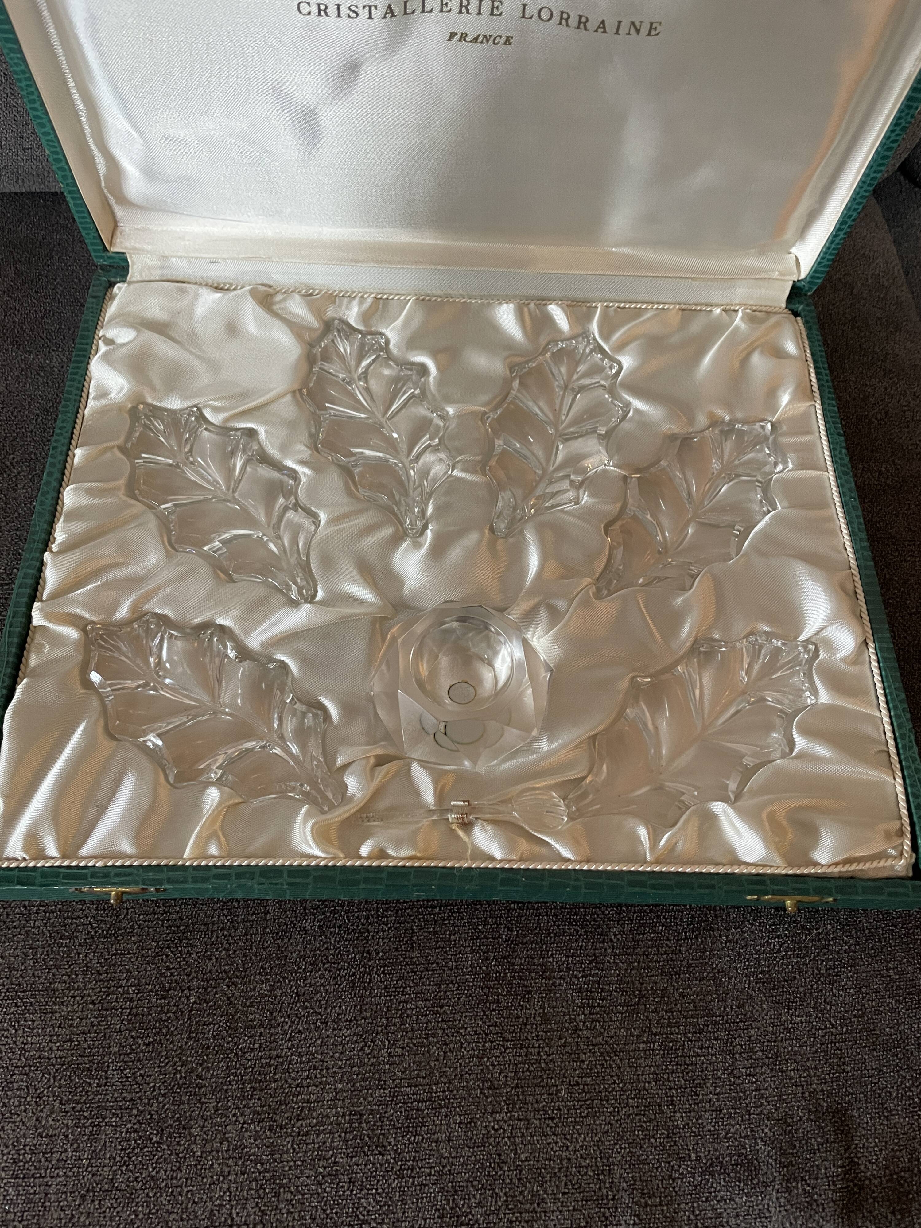 BOX FOR KNIFE HOLDER SALT CELLAR SMALL SPOON IN LORRAINE CRYSTAL DECOR
