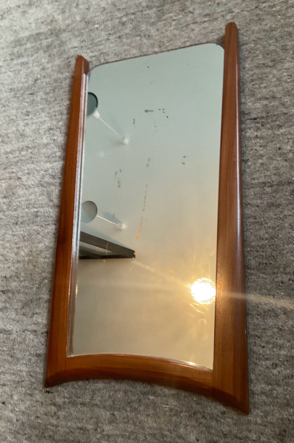 Scandinavian teak mirror from the 1960s