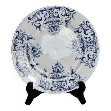Antique ironstone plate from Creil and Montereau - Rouen service - Decoration b