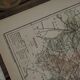 Map of the Vosges, France. Printed antiquity in 1889.