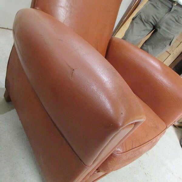 Pair of club chairs, 60s