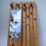 Pine mirror coat rack 1980