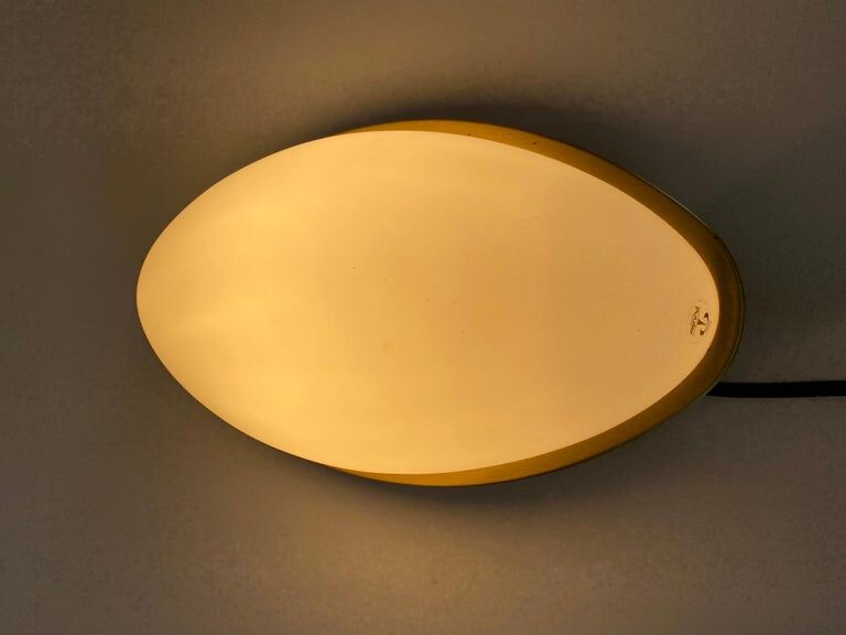 Pair of opaque glass wall lamps by Peill & Putzler, 1970, Germany