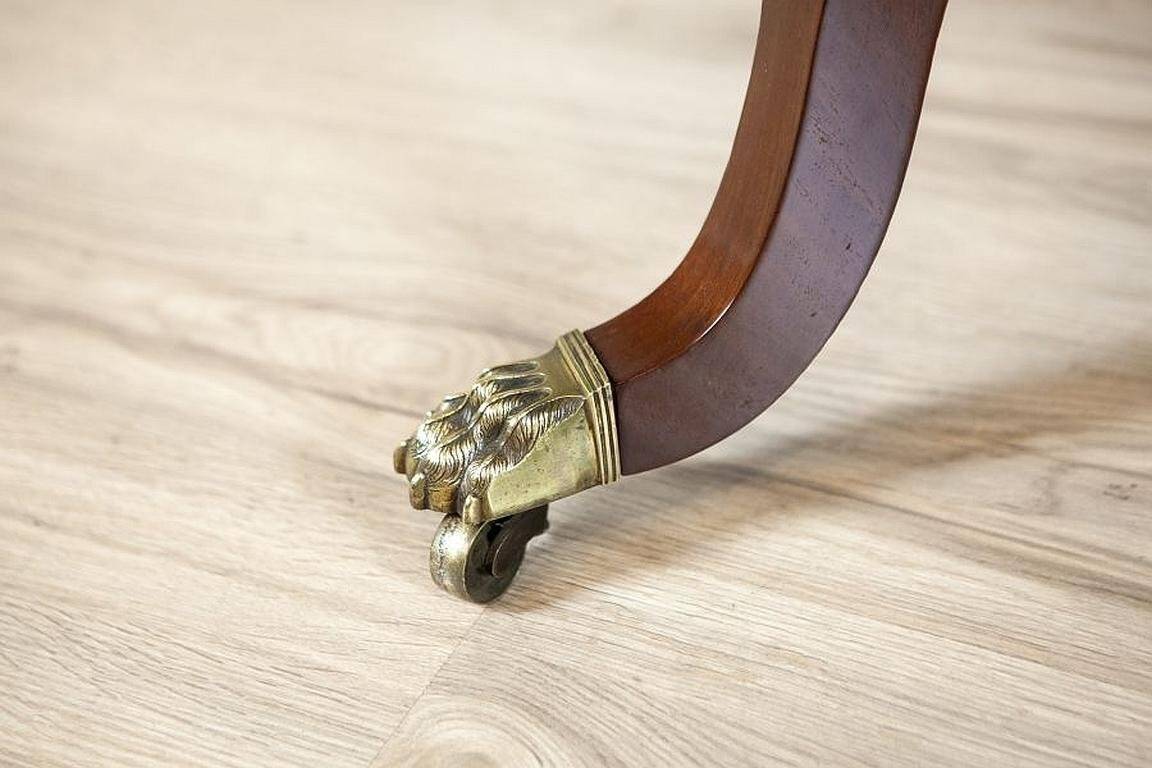 Late 19th Century Biedermeier Mahogany Center Table, 1890s