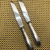 Pair of Christofle silver-plated knives, Pompadour model