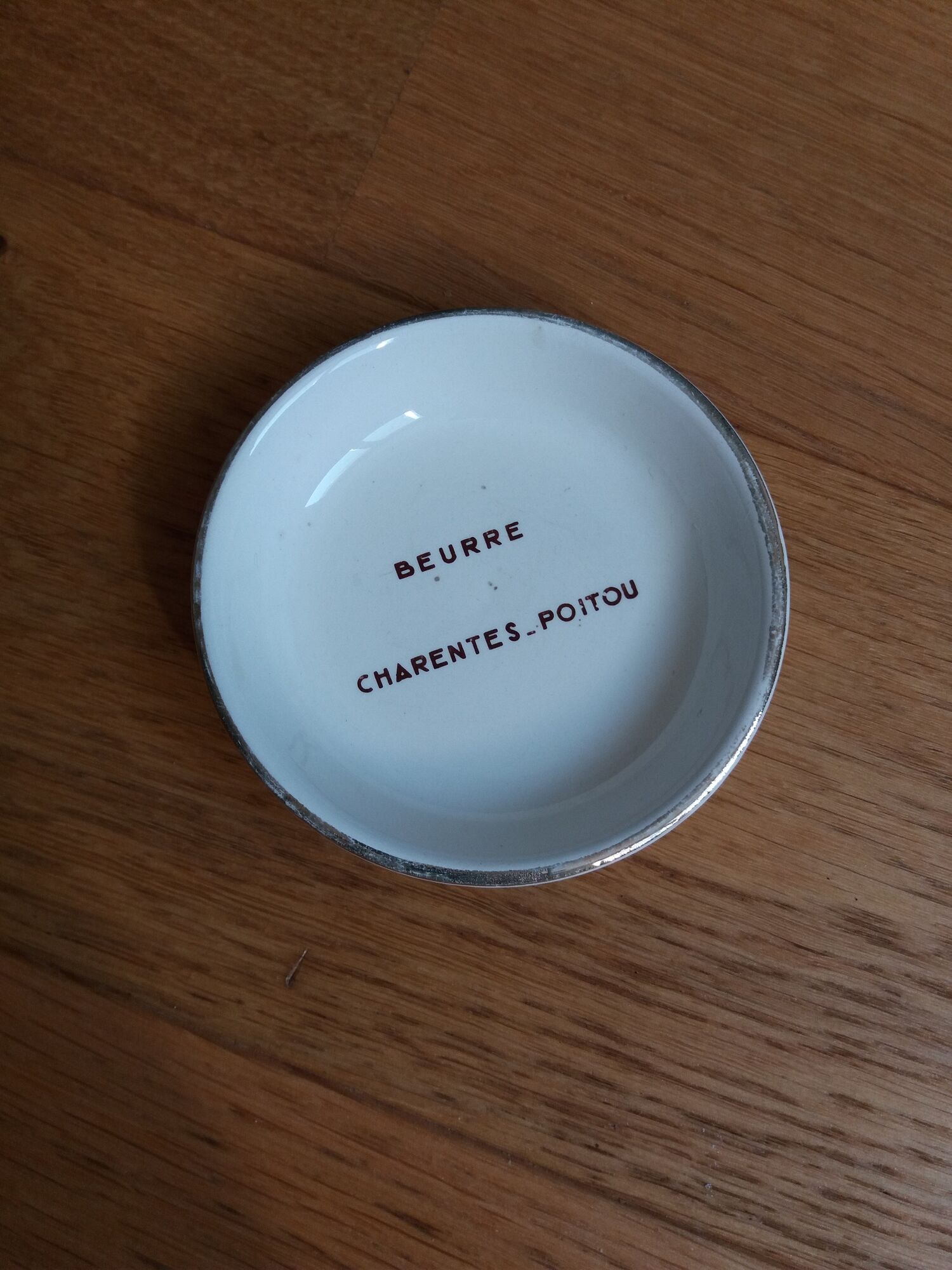 Coupelle publicitaire Beurre Charentes Poitou par Digoin Sarreguemines