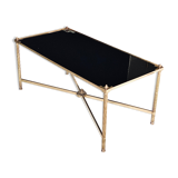 Coffee table glass and brass