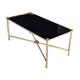 Coffee table glass and brass