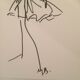 Christian dior, nice sketch of press vintage mode