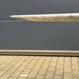 Original Knoll Tulip oval dining table (244cm) in Carrara marble.