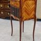 19th century marquetry and leather bedside, 19th century