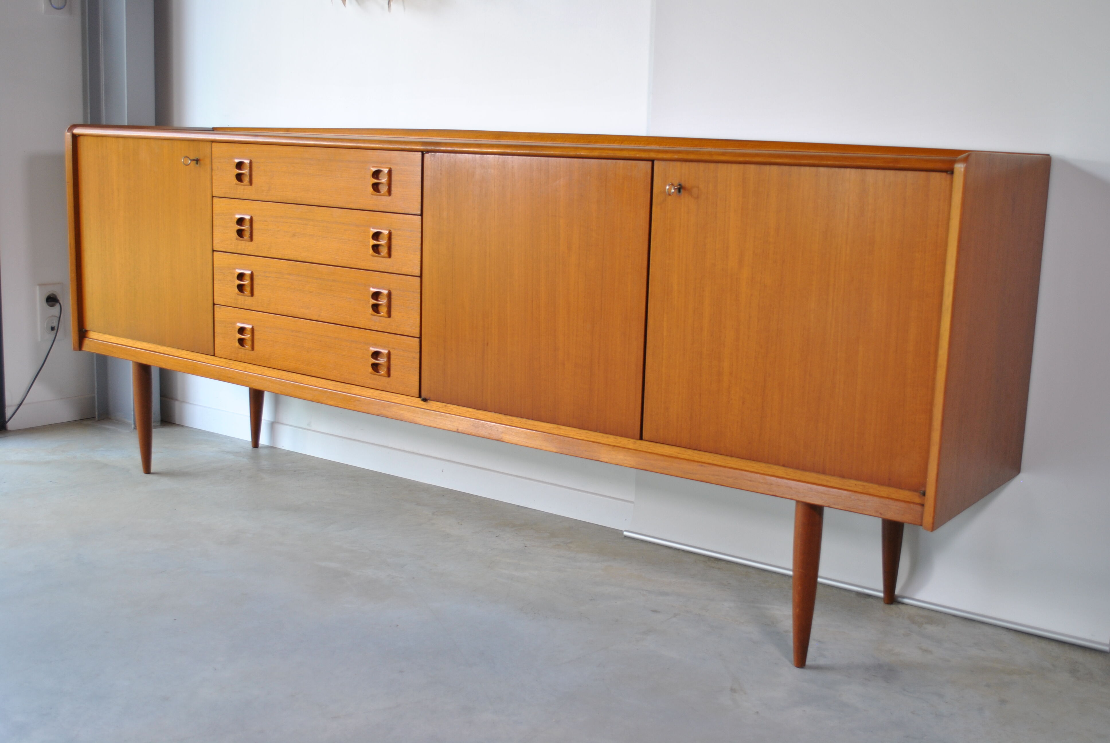 Scandinavian teak row 1970