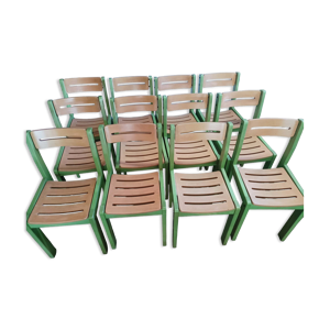 lot de 12 chaises d'école