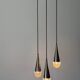 Suspended cascade lamp with 3 glass crystal shades and chrome, 1960s, Germany