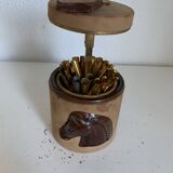 Vintage 1960 Longchamp suede cigarette case - 11 x 10 cm