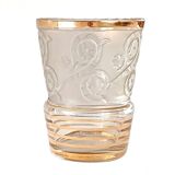 Satin engraved Art Deco vase