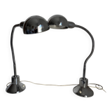 Paire lampes vintage 1940 de bureau jumo 210 chromée design - 50 cm