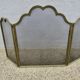 Fire screen, spark guard for fireplace "made in Italy" 3 panels in brass 70