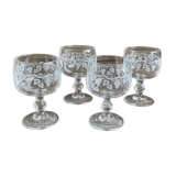 4 small luminarc “vine” glasses