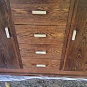 Art Deco style sideboard in palm wood