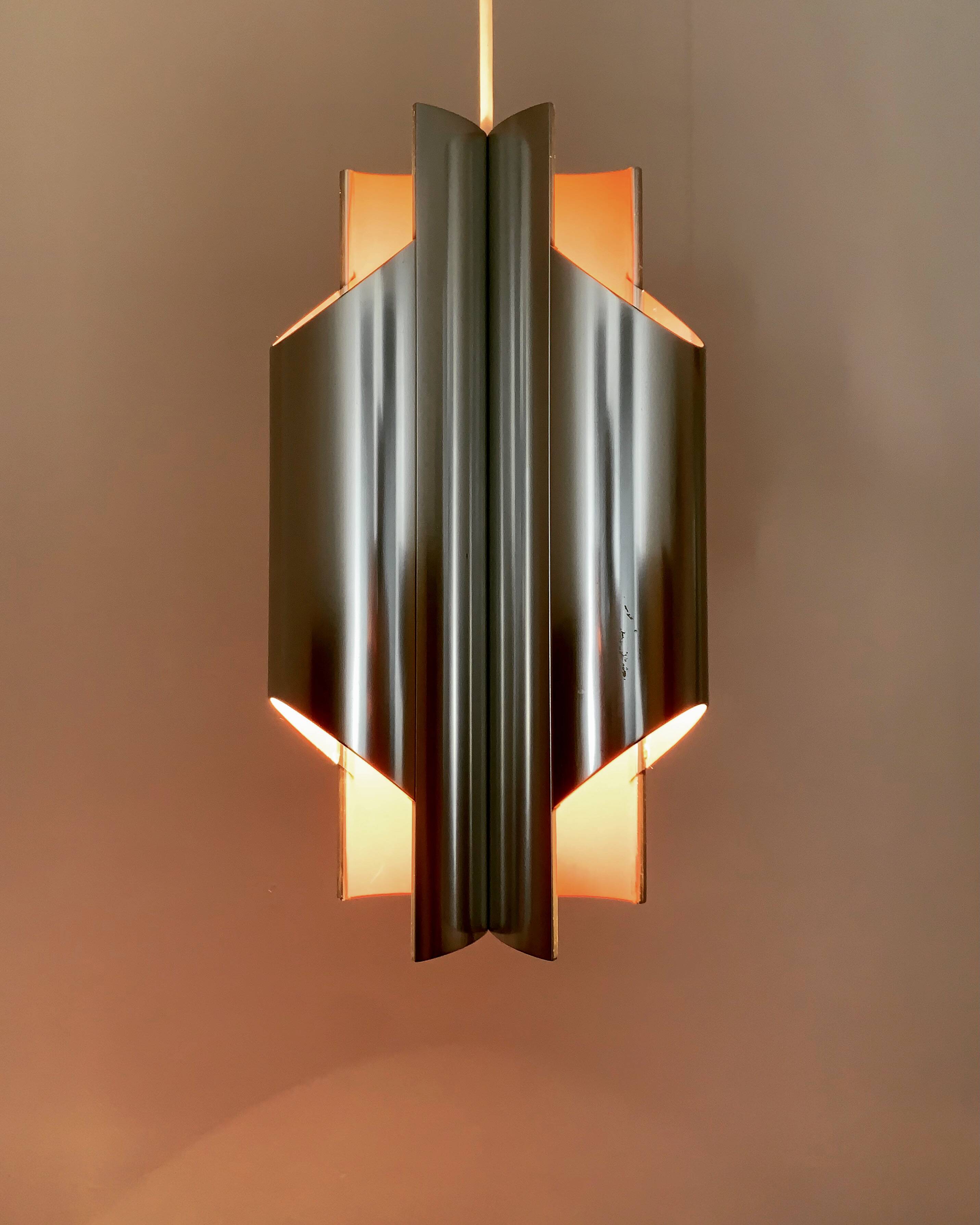 Metal Pendant Lamp by Bent Karlby for Lyfa