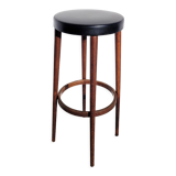 High wood stool & black imitation