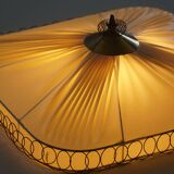 Swedish mid-century ceiling lamp with brass details, 1950s.